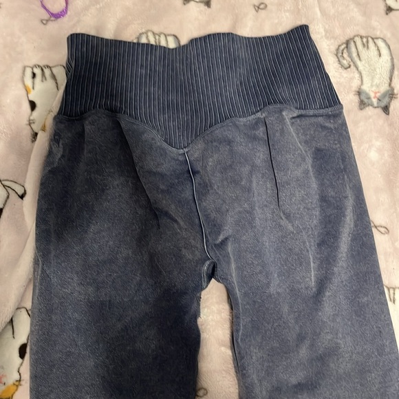 Popflex Blue Denim Seamless Leggings CurveFlex - Picture 3 of 7